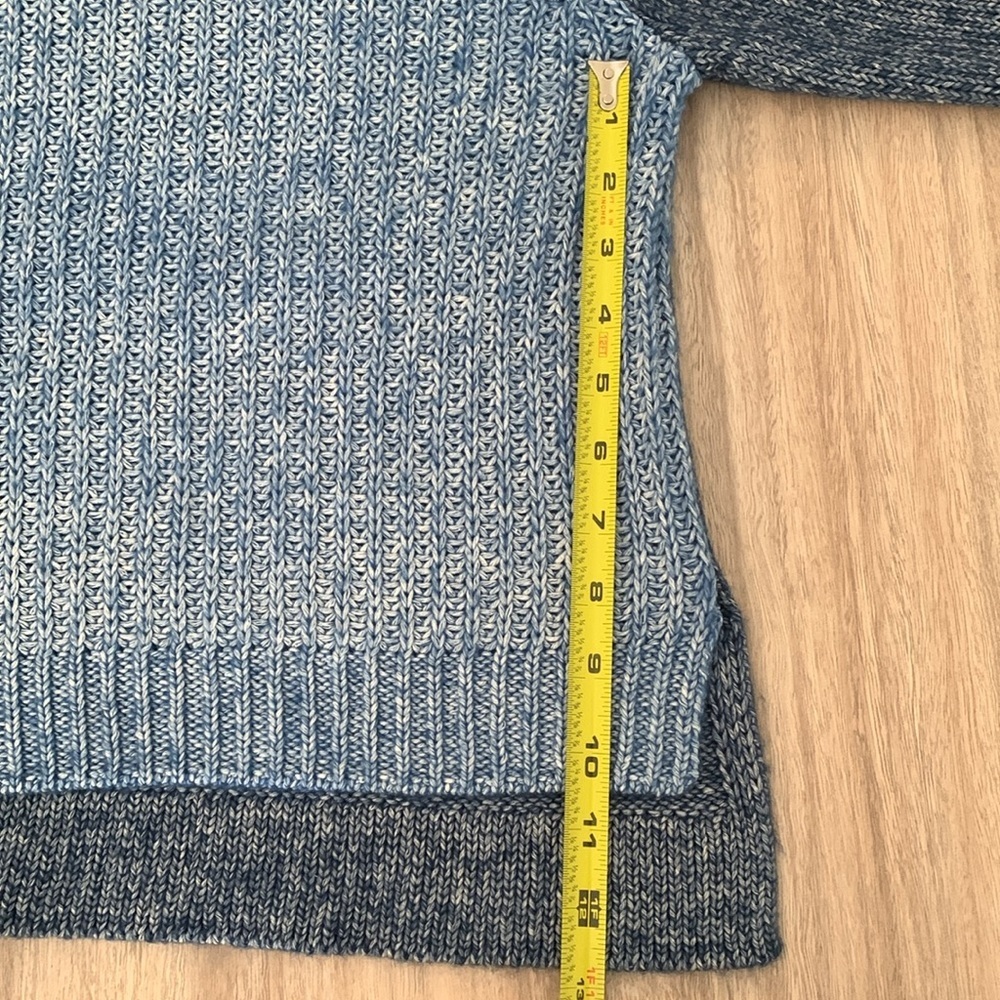 Tibi Crewneck Blue Colorblock Knit Pullover Sweater Women’s Size Small - Picture 9 of 10